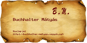Buchhalter Mátyás névjegykártya
