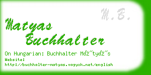 matyas buchhalter business card